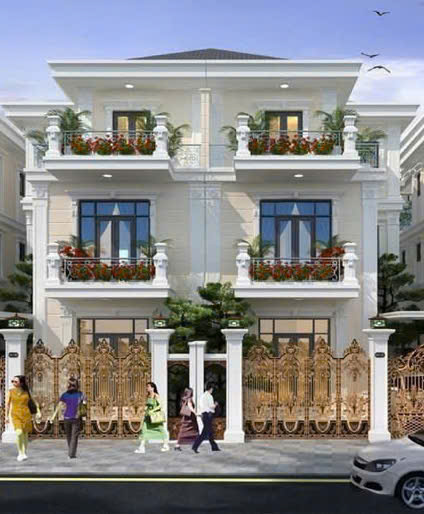 Mộc Tâm Trí thi công nội thất biệt thự song lập 3 tầng tại Đồng Hới – Quảng Bình